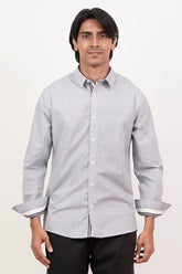 Men's Casual Shirt (Grey Printed)