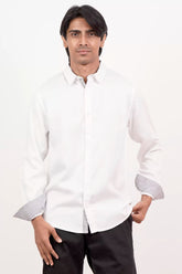 Men's Casual Shirt (White)