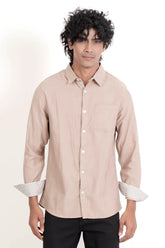 Men's Casual Shirt (Beige)