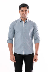 Mens Casual Shirt (Steel Blue)