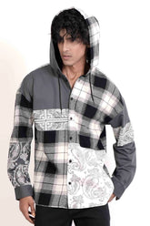 Men's Casual Shirt (Black Check)