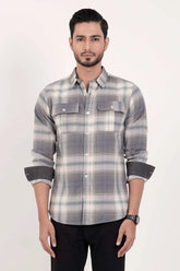 Men's Casual Shirt (Grey Check)