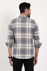 Men's Casual Shirt (Grey Check)