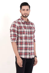 Men's Casual Shirt (Red Check)