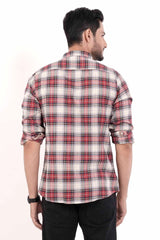 Men's Casual Shirt (Red Check)