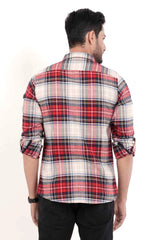 Men's Casual Shirt (Red Check)