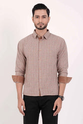 Men's Casual Shirt (Khaki Check)