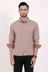 Men's Casual Shirt (Khaki Check)