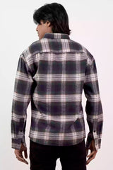Men's Casual Shirt (Navy Check)