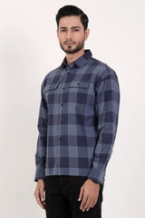Men's Casual Shirt (Blue Check)