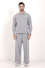 Men's Casual Shirt (Bluish Grey)