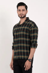 Men's Casual Shirt (Olive Check)