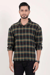 Men's Casual Shirt (Olive Check)