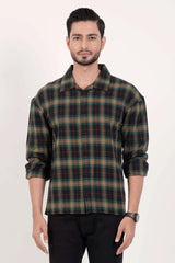 Men's Casual Shirt (Olive Check)