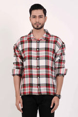 Men's Casual Shirt (Red Check)