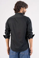 Men's Casual Shirt (Black)