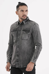 Men's Shirt Jacket (Dark Wash)