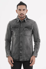 Men's Shirt Jacket (Dark Wash)