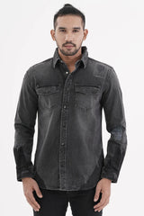 Men's Shirt Jacket (Dark Wash)