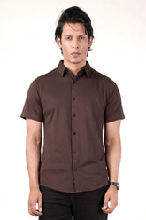 Men's Short Sleeve Shirt (Dk. Brown)