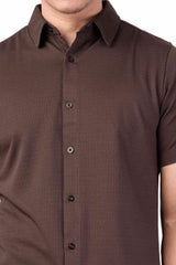 Men's Short Sleeve Shirt (Dk. Brown)