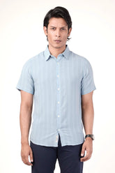 Men's Short Sleeve Shirt (Blue)