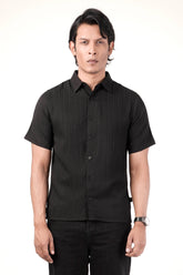 Men's Short Sleeve Shirt (Black)