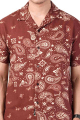 Men's Short Sleeve Shirt (Brown)