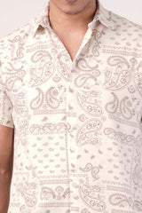 Men's Short Sleeve Shirt (Off White)