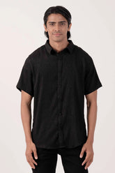 Men Short Sleeve Shirt (Black)