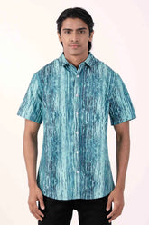 Men Short Sleeve Shirt (Teal)