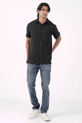 Men Short Sleeve Shirt (Black)