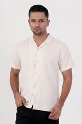 Men's Short Sleeve Shirt (Off White)