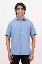 Men's Short Sleeve Shirt (Blue)