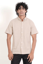 Men's Short Sleeve Shirt (Beige)