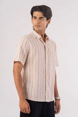 Men's Short Sleeve Shirt (Beige)