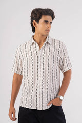 Men's Short Sleeve Shirt (Pearl White)