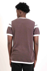 Men's Sweater T-Shirt (Purplish Grey)