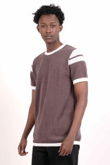 Men's Sweater T-Shirt (Purplish Grey)