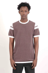 Men's Sweater T-Shirt (Purplish Grey)