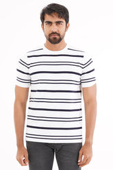 Men Sweater T-shirt (White Stripe)