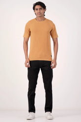 Men Sweater T-Shirt (Mustard)