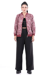 Women's Jacket (Maroon Printed)