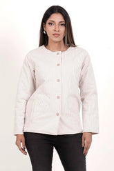 Women's Jacket (Khaki Stripe)