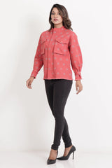 Women's Jacket (Coral Printed)