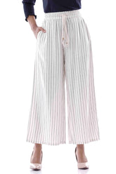 Women's Palazzo (White Stripe)