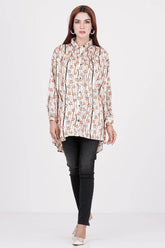 Women's Shirt (Cream Printed)