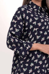 Women's Shirt (Navy Printed)