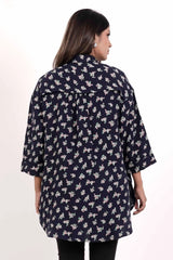 Women's Shirt (Navy Printed)