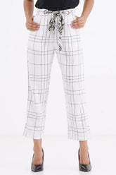 Women's Trouser (White Check)